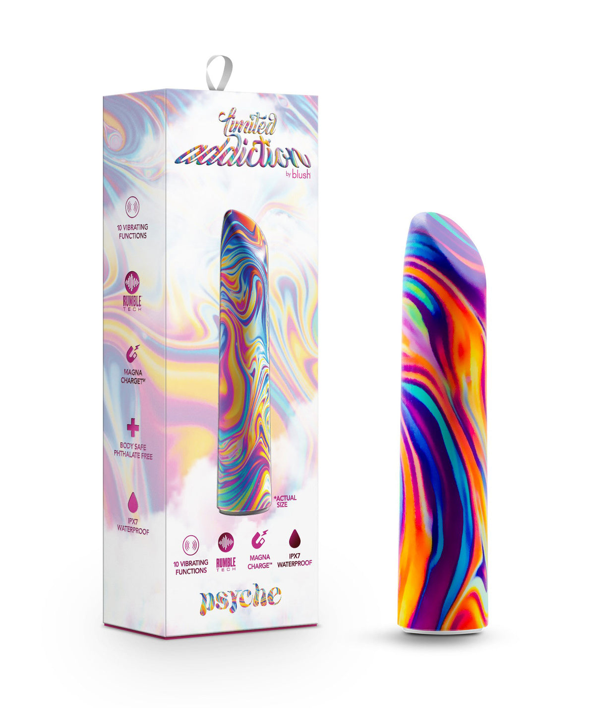Limited Addiction Psyche Power Vibe (Rainbow) – USB Rechargeable Vibrator 10.2 cm > Vibrators > Mini Vibrators