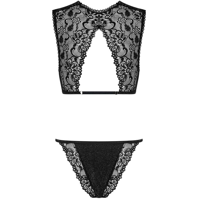 Elisetta 2-Piece Set – Lace And Glitter Trim Lingerie Set > Clothes > Lingerie Sets