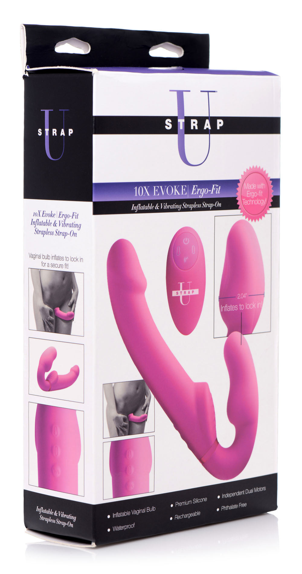 Worlds First Remote Control Inflatable Ergo-Fit Strapless Strap-On – Remote-Controlled Strapless Strap-On > Dildos > Strapless Strap Ons
