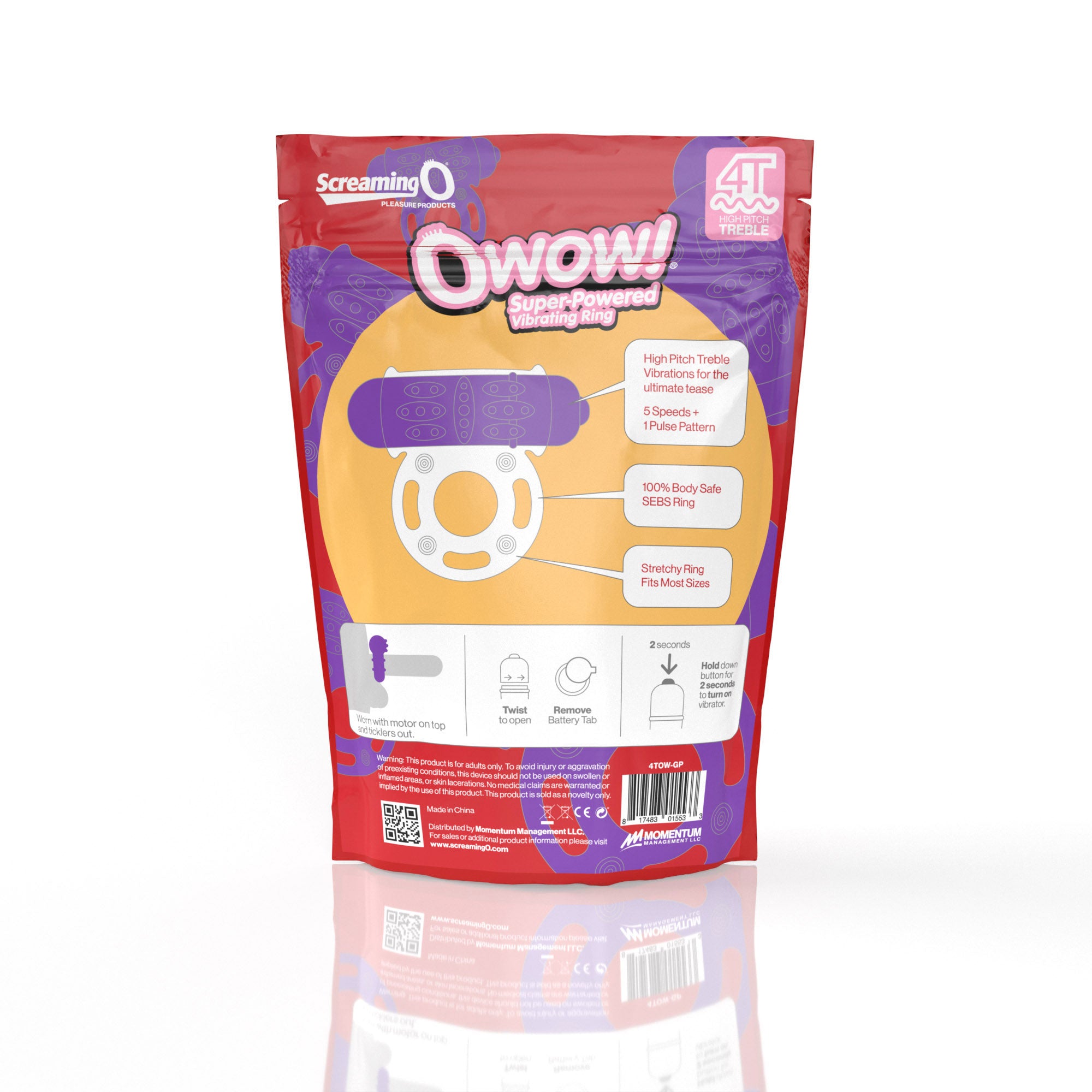 Owow 4T OWow Vibrating Ring – Body-Safe SEBS Material Couples Ring > Cock Ring > Vibrating