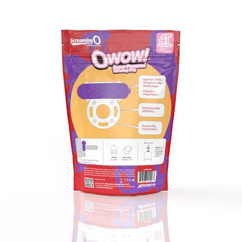 Owow 4T High Pitch Treble (Grape) > Cock Ring > Vibrating
