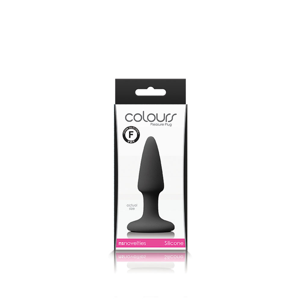 Colours Pleasures Black Mini – Satin Smooth 7cm Insertable Silicone Butt Plug Secondary image