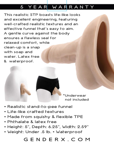Gender X Stand to Pee Light Realistic Stand to Pee Funnel Packers
