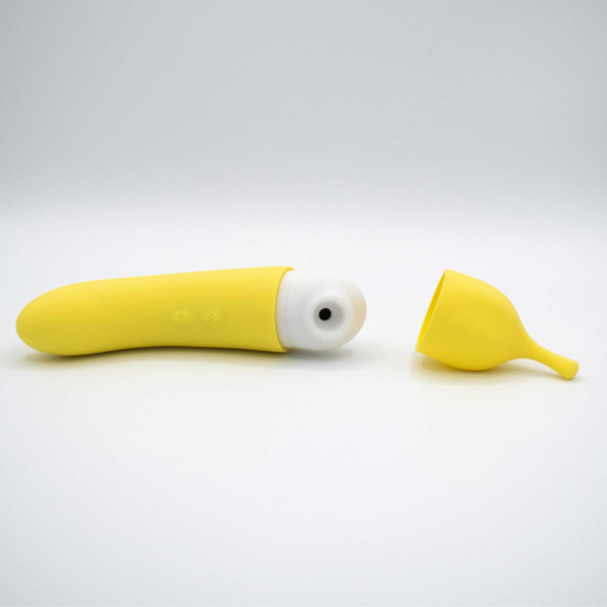 Banana Cream Yellow G-Spot and Air Pulse Vibrator Adult Toy AIR PULSATION