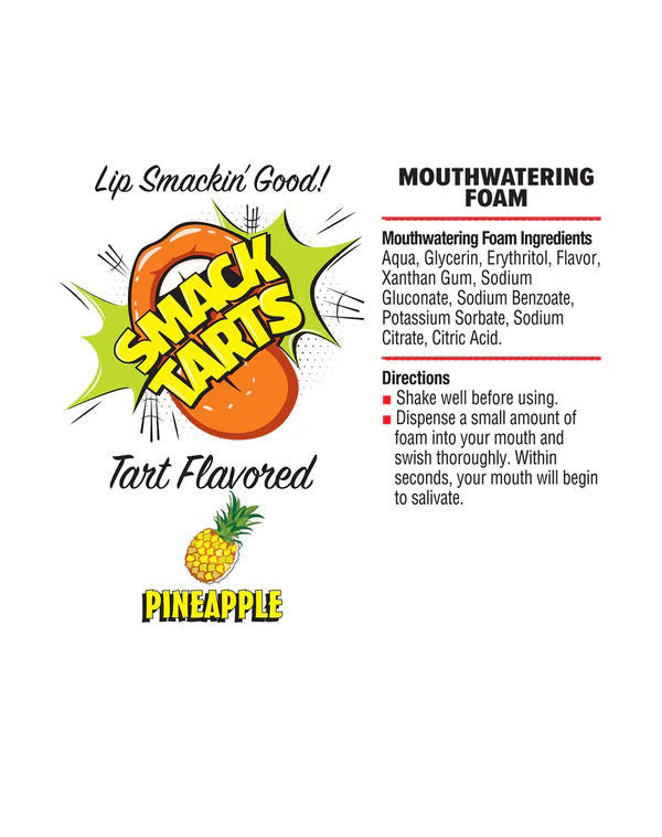 Smack Tarts Mouthwatering Foam (Sour Pineapple) – 2.7 oz Oral Enhancer Secondary image