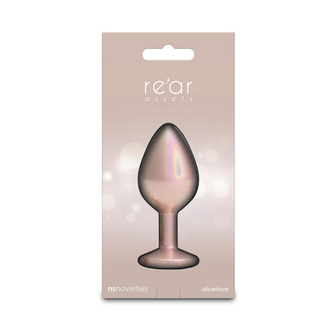 Rear Assets Iridescent Champagne Medium – Lightweight Butt Plug Gold Butt Plugs