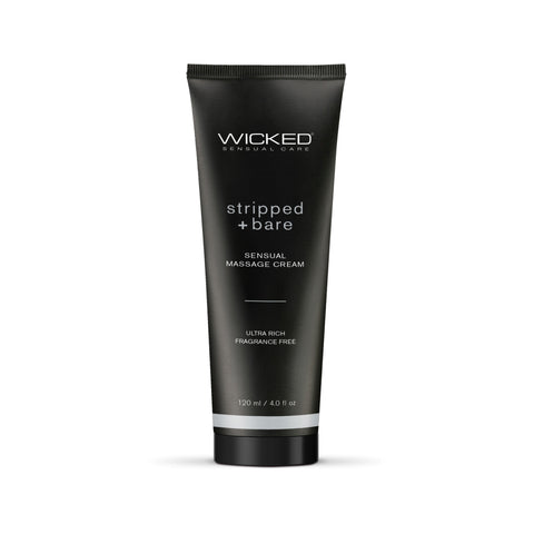 Wicked Stripped Bare Sensual Massage Cream for Intimate Moments Default Title Massage Oil