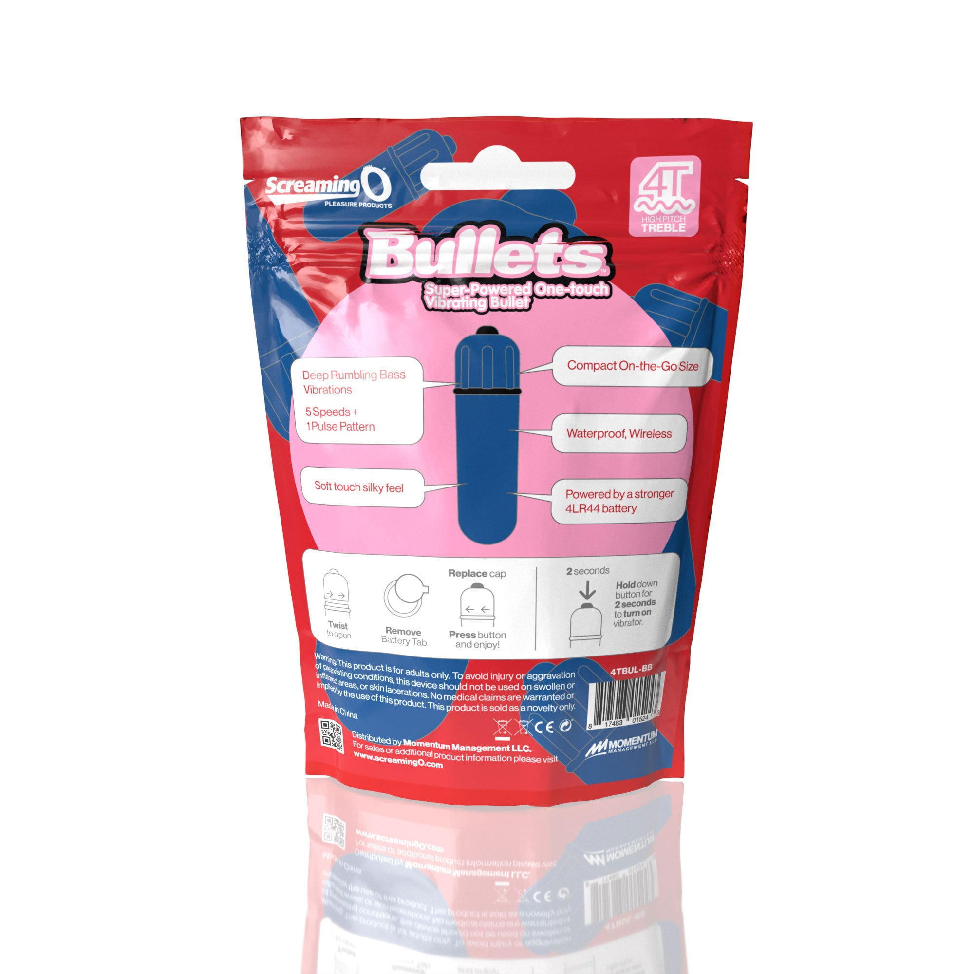 Screaming O Bullets 4T High Pitch Treble – Waterproof Compact Vibrating Bullet > Vibrators > Mini Vibrators