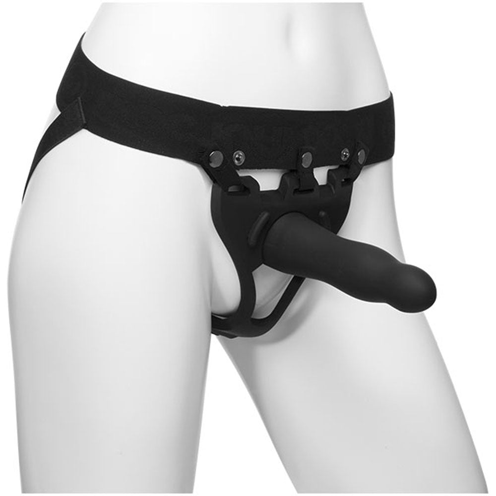 Be Daring 7 Inch Bulbed Dong 2 Piece Hollow Silicone Strap-On Set > Dildos > Hollow Strap Ons