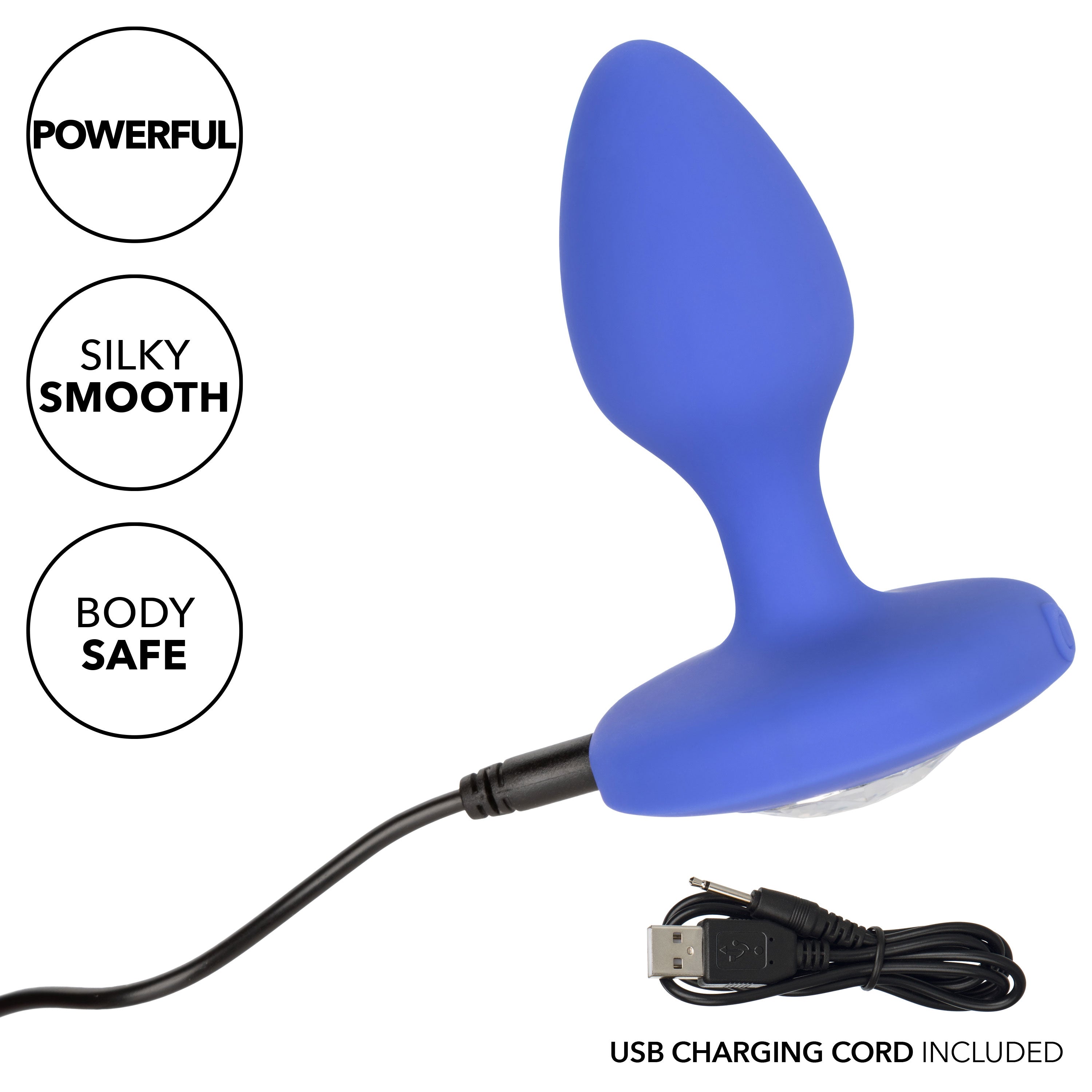 Cheeky Gems Medium Rechargeable Vibrating Probe – Flexible Silicone Vibrator > Anal Range > Jewel Butt Plugs