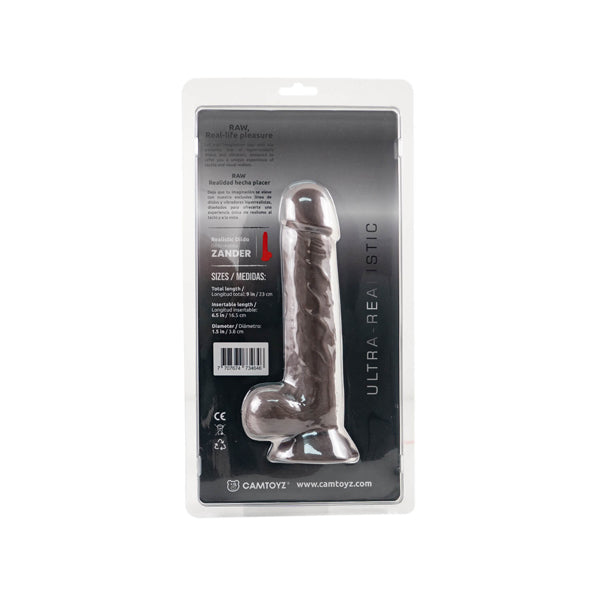Raw Ultra Realistic Dildo Zander 25.8cm for Pleasure Brown Dongs Realistic