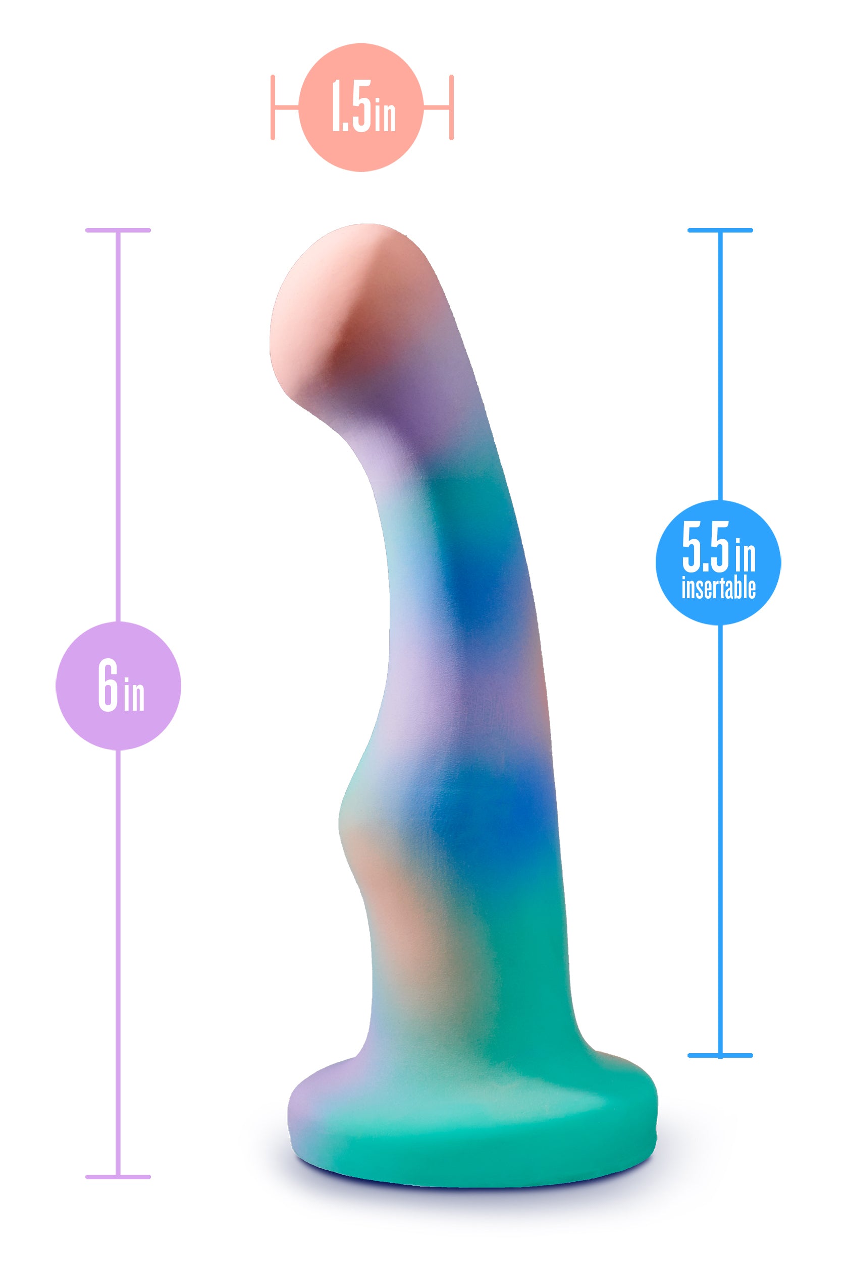 Avant Opal Dreams Aqua Silicone 6 Inch Dildo – Luxury Silicone Dildo > Dildos > Neutral Dildos