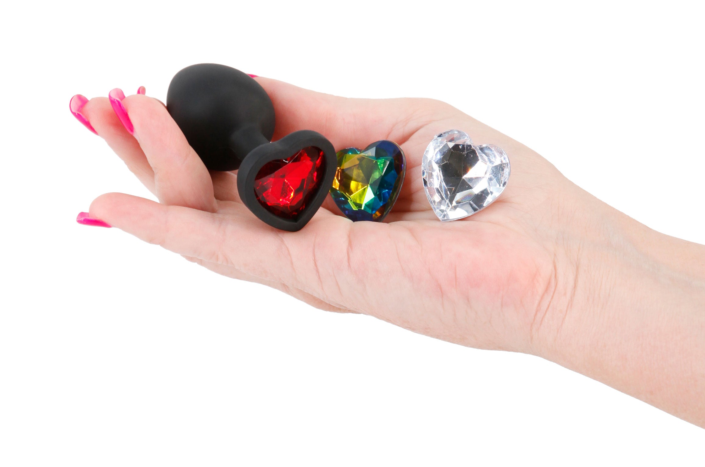 Glams Xchange Heart Small (Interchangeable Heart Gems) – Small Silicone Butt Plug > Anal Range > Jewel Butt Plugs