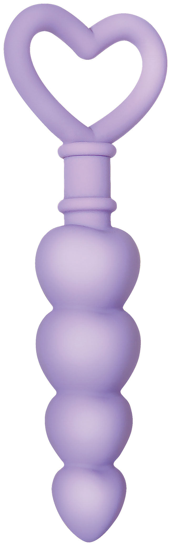 Sweet Treat Heart-Shaped Silicone Beads – 6.15" Flexible Graduated Butt Plug Purple > Anal Range > Anal Beads Main image