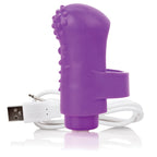 Charged Fing O Rechargeable Mini Finger Vibrator with Vooom Technology Silicone and ABS > Vibrators > Finger Vibrators