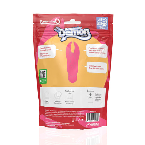 Demon 4B Low Pitch Bass – Deep-Rumbling 5-Speed Vibrator with Silicone Horns > Vibrators > Mini Vibrators