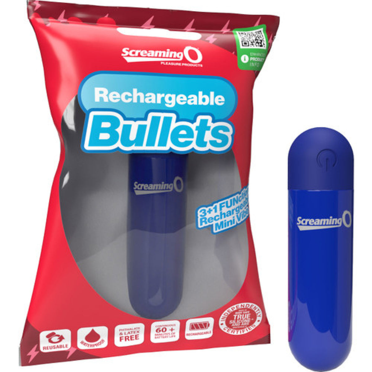 Screaming O Rechargeable Bullet Vibrator – Compact Waterproof Mini Vibrator > Vibrators > Mini Vibrators