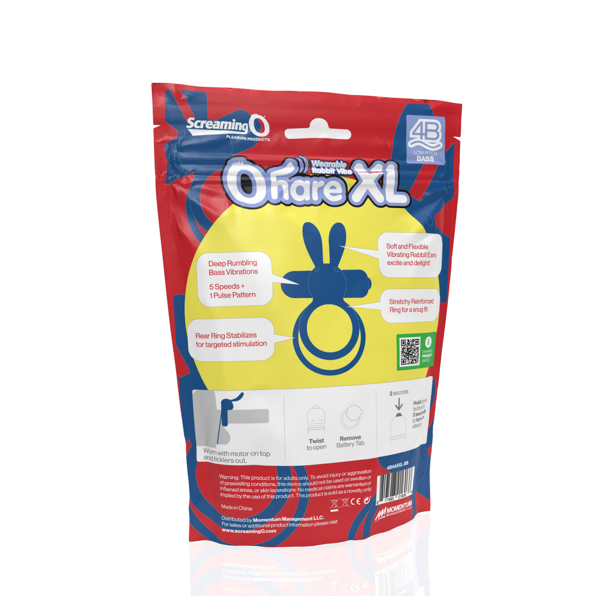 Screaming O 4B Ohare XL – Powerful Deep Bass Vibrations Blueberry > Cock Ring > Vibrating