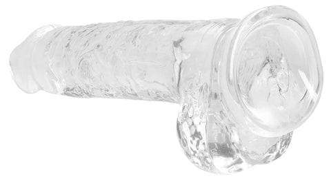 REALROCK Crystal Clear 8 Inch Realistic Dildo with Balls – Body-Safe Dildo > Dildos > Realistic Dildos
