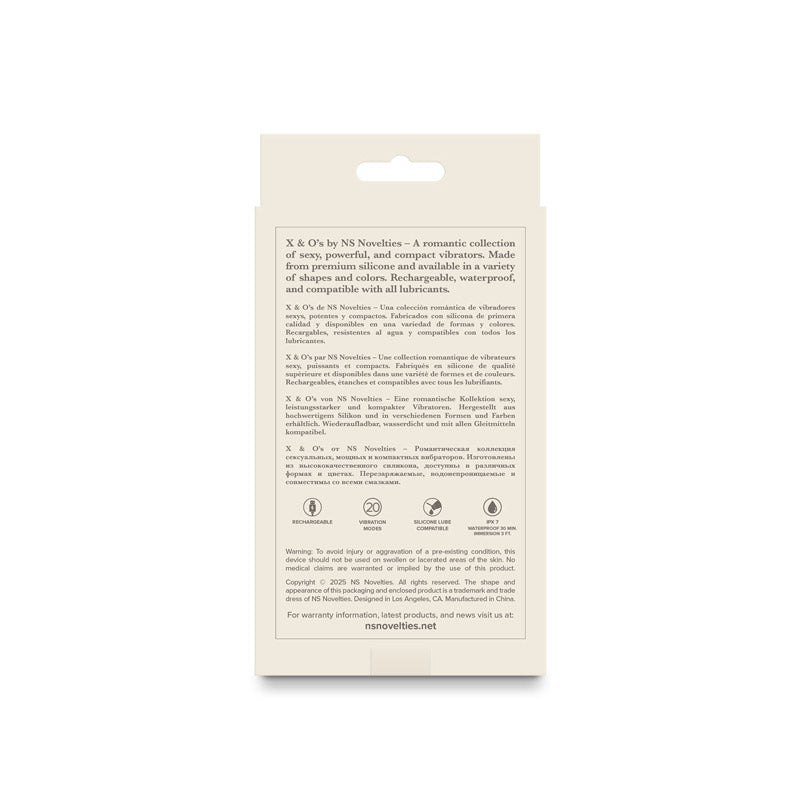NS Novelties X & O's Love – Waterproof 10.7 cm USB Rechargeable Bullet Vibrator Pink > Vibrators > Mini Vibrators