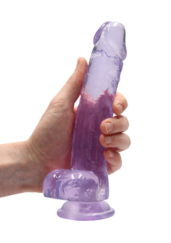 Realrock Crystal Clear (Transparent) – 8 Inch Realistic Dildo with Balls > Dildos > Realistic Dildos