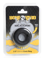 Boneyard Ultimate Silicone Cock Ring Black 20mm Internal Diameter Black > Cock Ring > Single