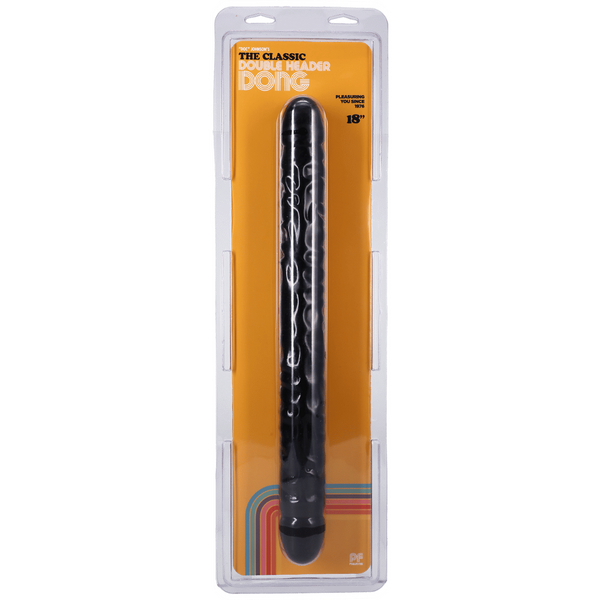 Double Header 18 Inch Veined Dong Black – Large Double-Ended Dong Black > Dildos > Double Dildos