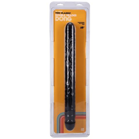 Double Header 18 Inch Veined Dong Black – Large Double-Ended Dong Black > Dildos > Double Dildos