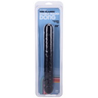 Jr Veined Double Header (Black) – 12 Inch Flexible Dong Black Black > Dildos > Double Dildos