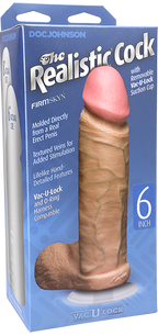Ultraskyn 6 Inch Realistic Cock – Body-Safe Suction Cup Dildo Beige > Dildos > Realistic Dildos