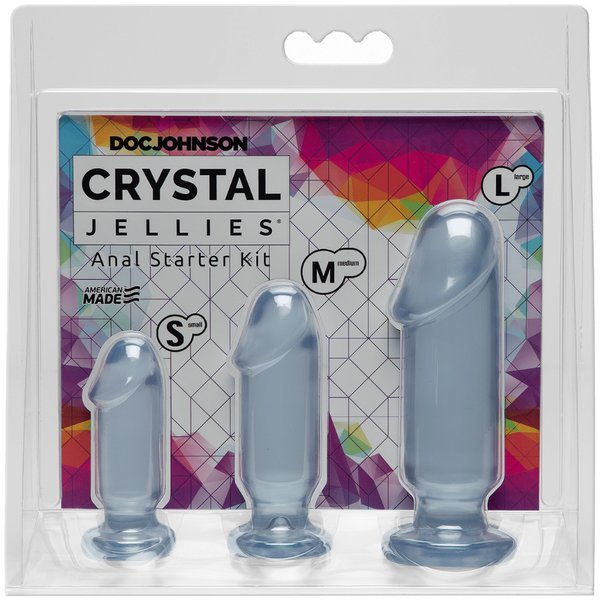 Crystal Jellies Anal Starter Kit – 1 Inch Beginner Butt Plug Set > Anal Range > Butt Plug Kits
