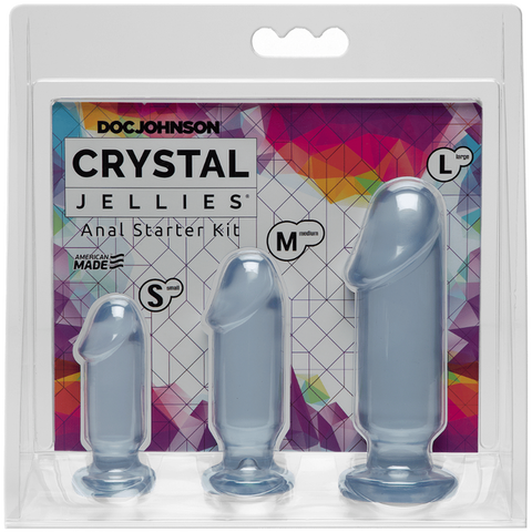 Crystal Jellies Anal Starter Kit – 1 Inch Beginner Butt Plug Set > Anal Range > Butt Plug Kits
