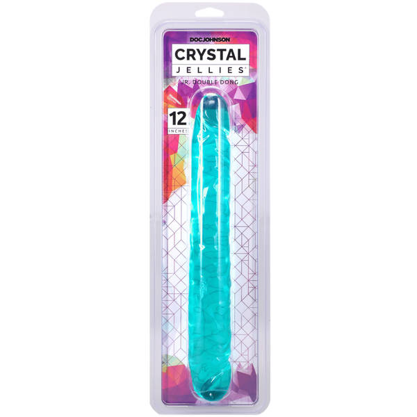 Doc Johnson Jr Double Dong 12 Inch Flexible Shaft Teal > Dildos > Double Dildos