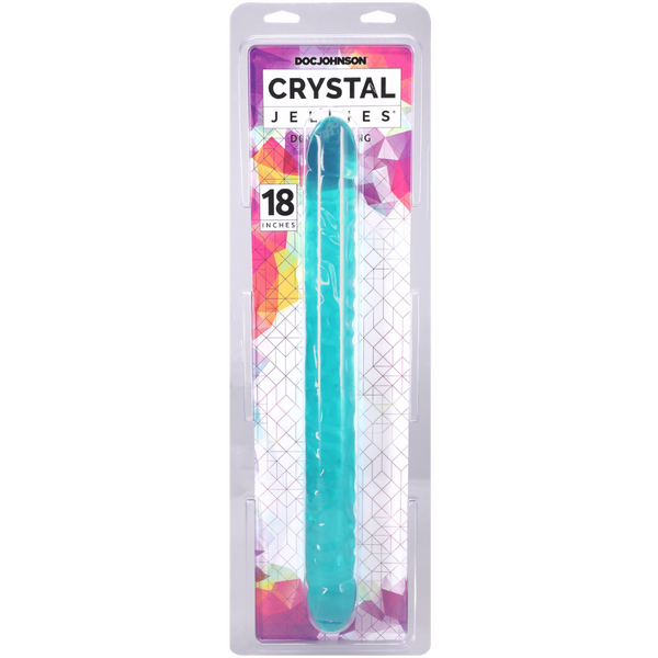 Doc Johnson Crystal Jellies - Flexible 18 Double Dong Default Title > Dildos > Double Dildos