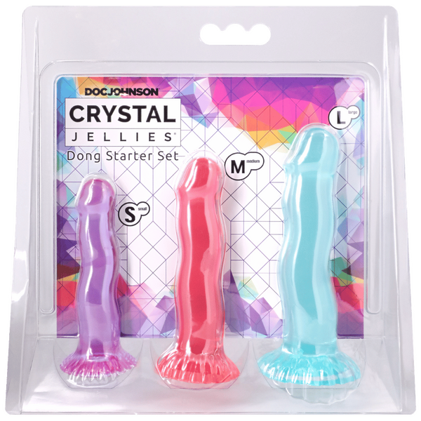 Crystal Jellies Dong Starter Set – Graduated TPE Anal Plugs Default Title > Anal Range > Butt Plug Kits