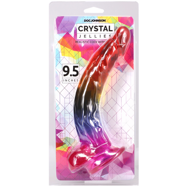 Crystal Jellies Realistic Cock With Balls – Jelly 9.5 Inch Dildo 9.5" > Dildos > Realistic Dildos