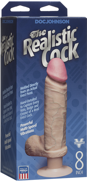 ULTRASKYN Vibrating 8 Inch – Realistic Multi-Speed Vibrator Dildo with Suction Cup Base 8" > Vibrators > Realistic Vibrators