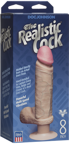 ULTRASKYN Vibrating 8 Inch – Realistic Multi-Speed Vibrator Dildo with Suction Cup Base 8" > Vibrators > Realistic Vibrators