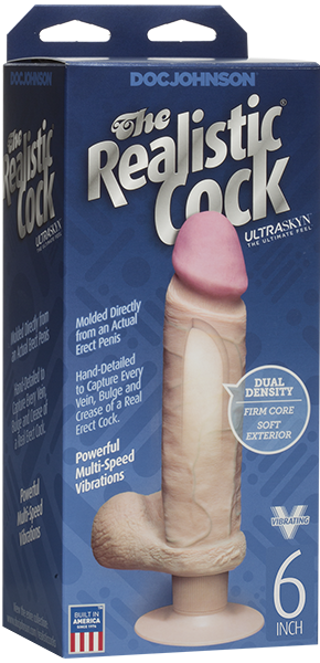 Ultraskyn Realistic Vibrating Cock – 6" or 8" 6" > Vibrators > Realistic Vibrators