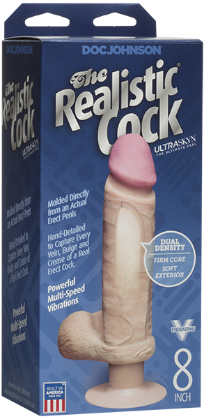 Ultraskyn Realistic Vibrating Cock – 6" or 8" 8" > Vibrators > Realistic Vibrators