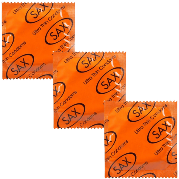 Sax Ultra Thin Condoms – 53mm Nominal Width Regular Latex Condoms Bulk Pack Secondary image