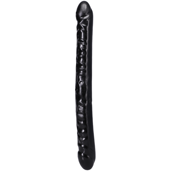 Double Header 18 Inch Veined Dong Black – Large Double-Ended Dong > Dildos > Double Dildos