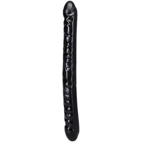 Double Header 18 Inch Veined Dong Black – Large Double-Ended Dong > Dildos > Double Dildos