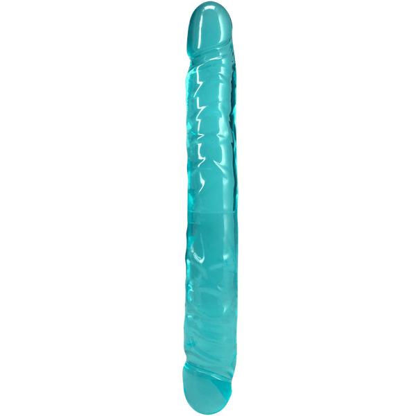 Doc Johnson Jr Double Dong 12 Inch Flexible Shaft - Teal > Dildos > Double Dildos Main image