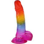 Doc Johnson Crystal Jelly - 8.5 Inch Flexible Cock With Balls > Dildos > Realistic Dildos