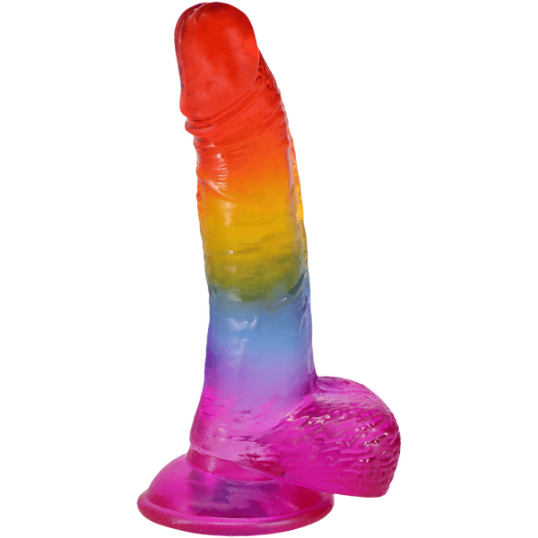 Doc Johnson Crystal Jelly - 8.5 Inch Flexible Cock With Balls > Dildos > Realistic Dildos