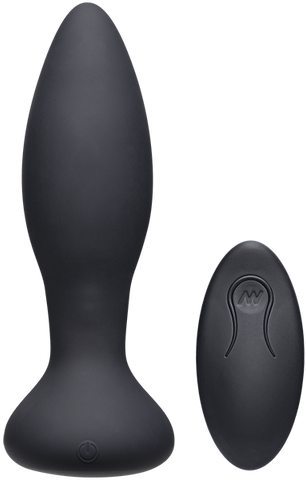 Vibe - Experienced - Rechargeable Silicone Anal Plug With Remote (Black) > Anal Range > Vibrating Butt Plugs