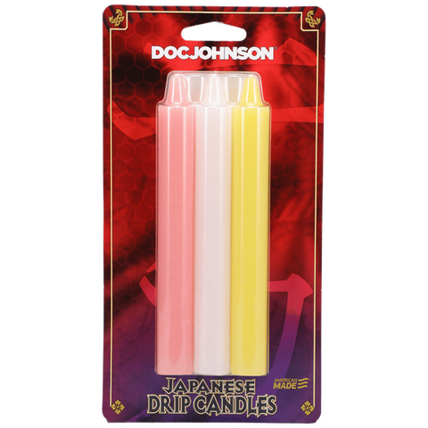 Japanese Drip Candles 3 Pack – Hot Wax Play Drip Candles Pink White Yellow > Candles > Drip