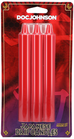 Japanese Drip Candles Red 3-Pack – Skin-Safe Non-Toxic Wax Candles Red > Candles > Drip