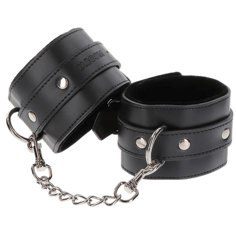 Taboom Wrist Cuffs – Adjustable Vegan Leather Bondage Wrist Cuffs with Velvet Lining > Bondage Gear > Restraints
